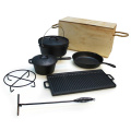 Pre-Seasoned Cast Iron Camping Cookware Sets